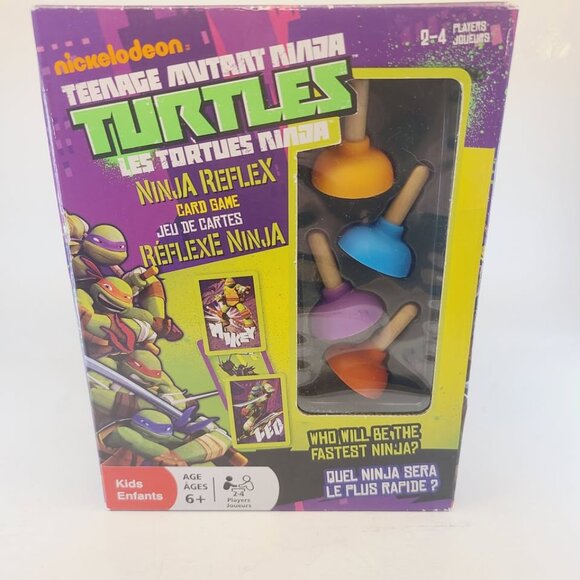 Teenage Mutant Ninja Turtle Reflex Card Game Plunger Pick Up - Picture 1 of 5